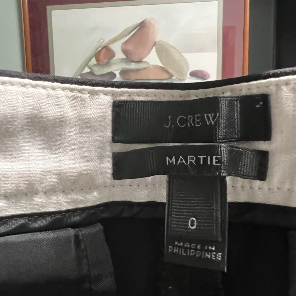 J. Crew Women's Black Capris Size 0 #DP314